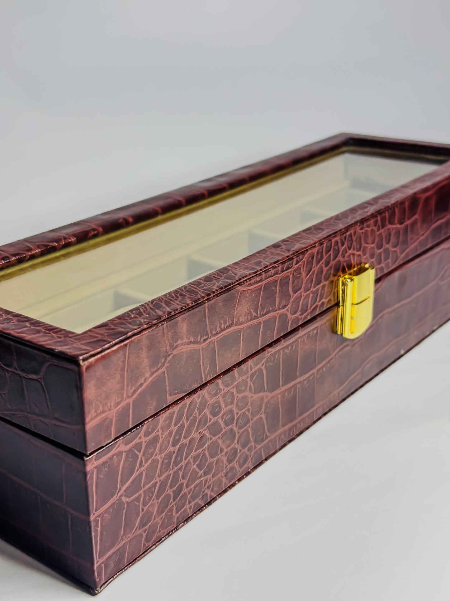 Premium 6-Slot Leather Watch Storage Box