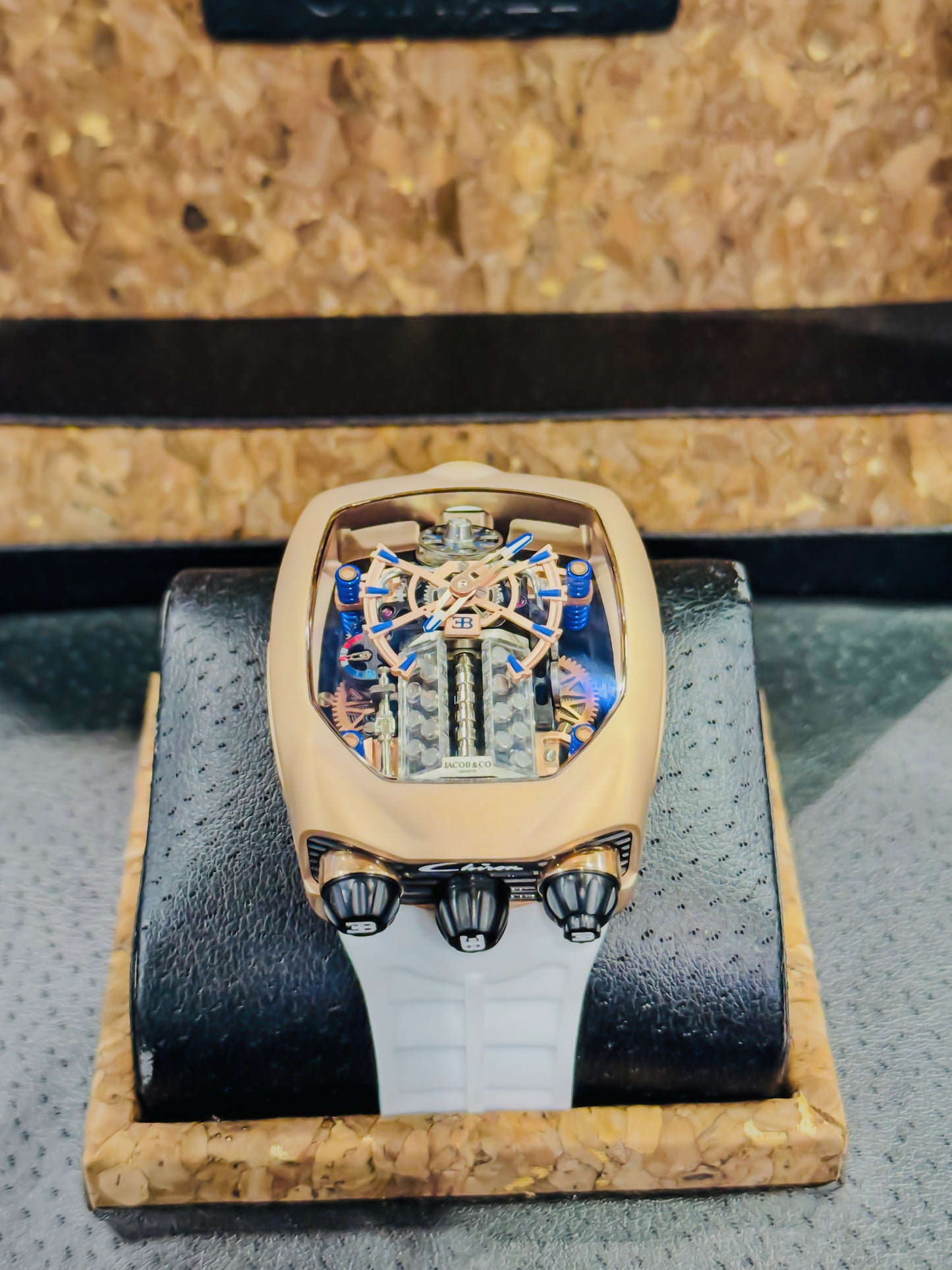 J&Co Bugatti Chiron Skeleton - White Master Edition