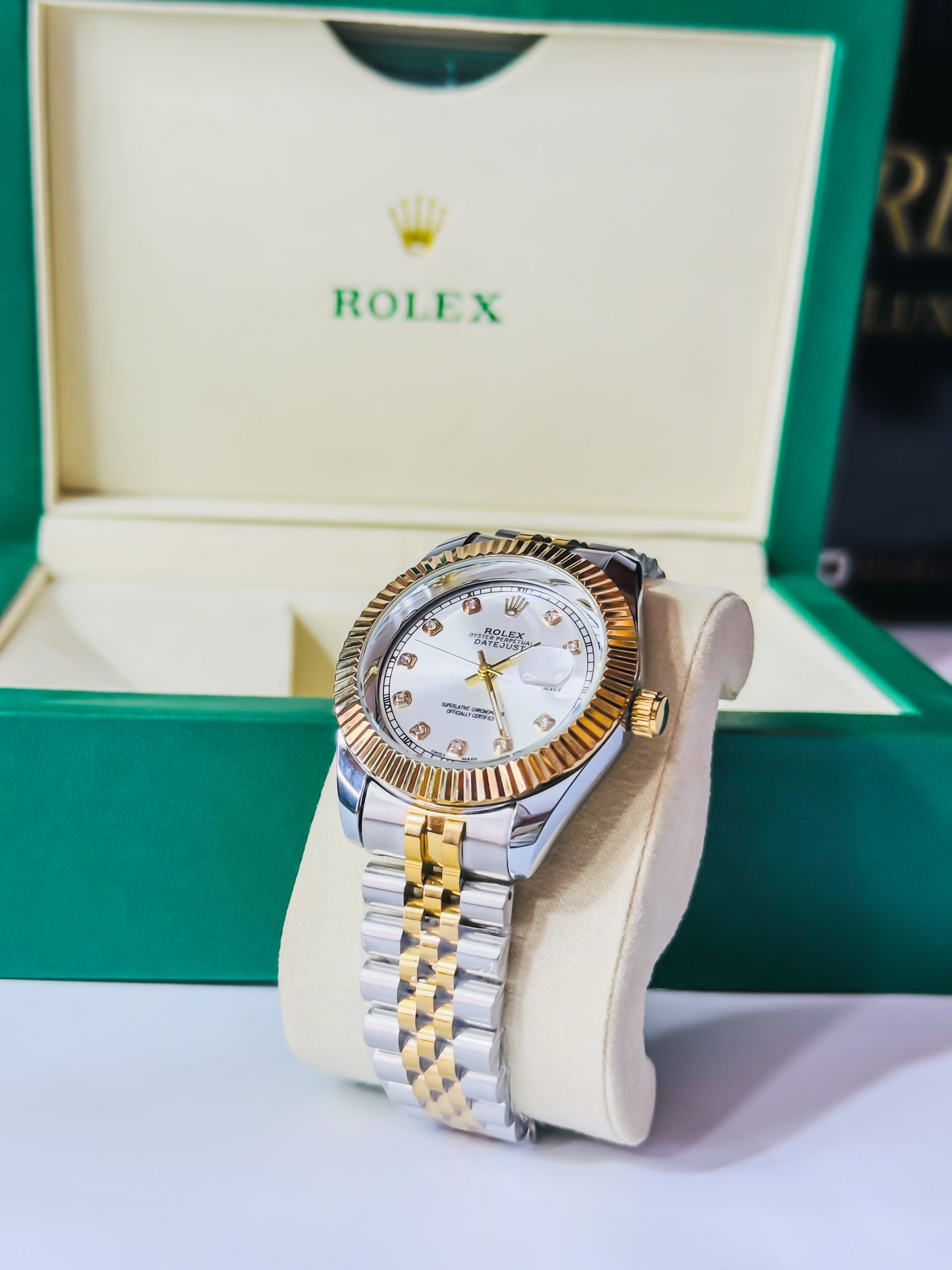 Royale Date Just - Two Tone White Dial