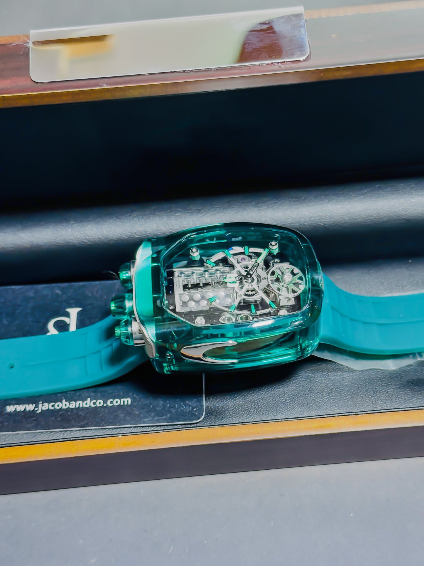 J&Co Bugatti Chiron Green - Master Transparent Edition