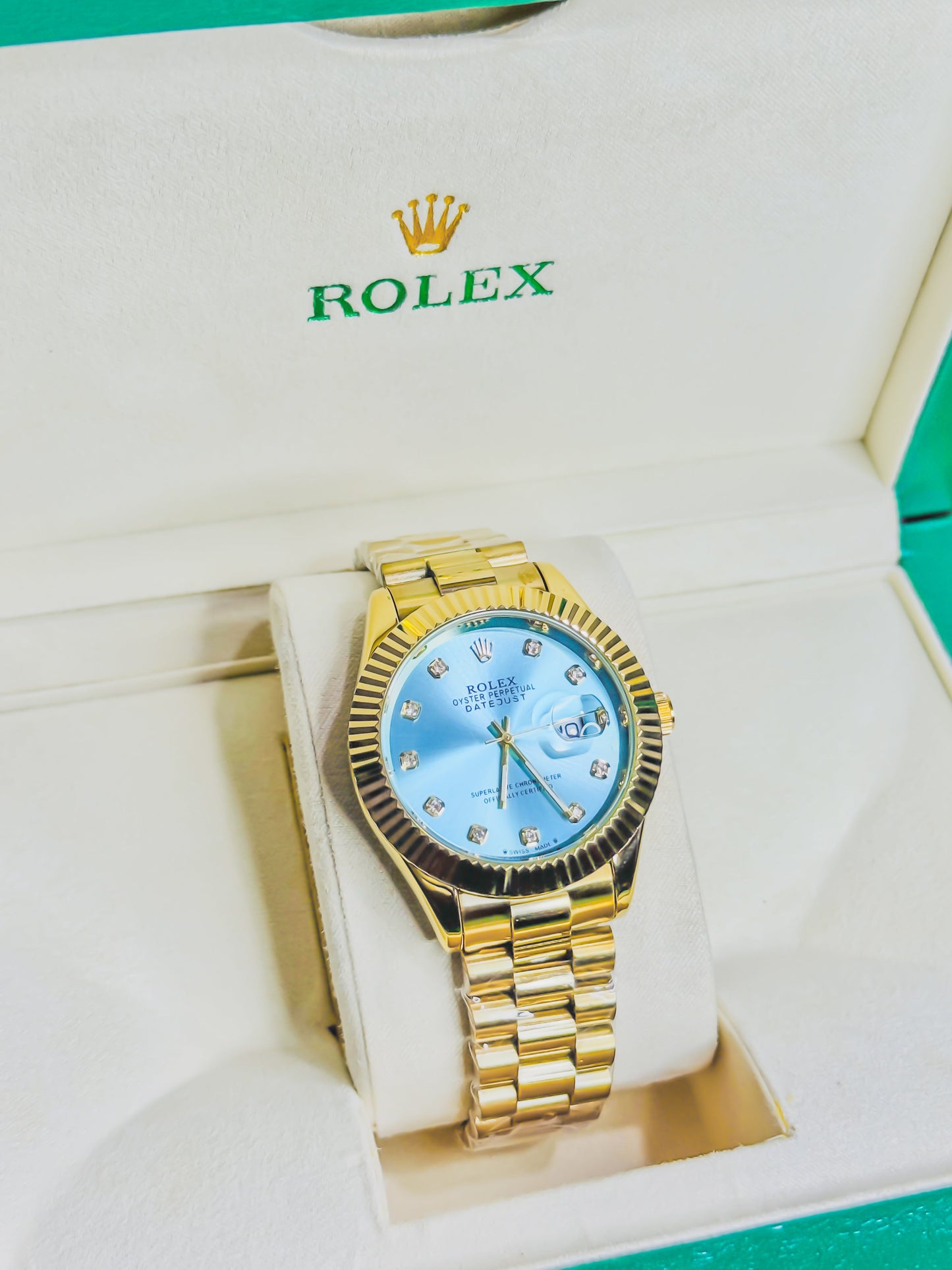 Royale Date Just - Golden Tiffany Dial