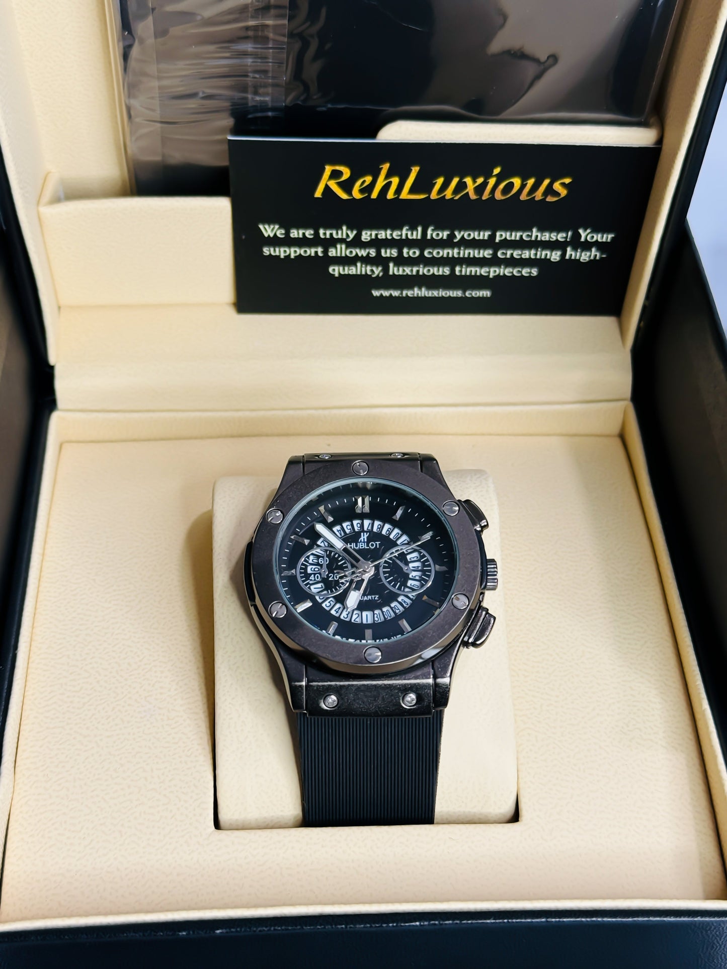 HB Geneve Black - Premium Strap Edition