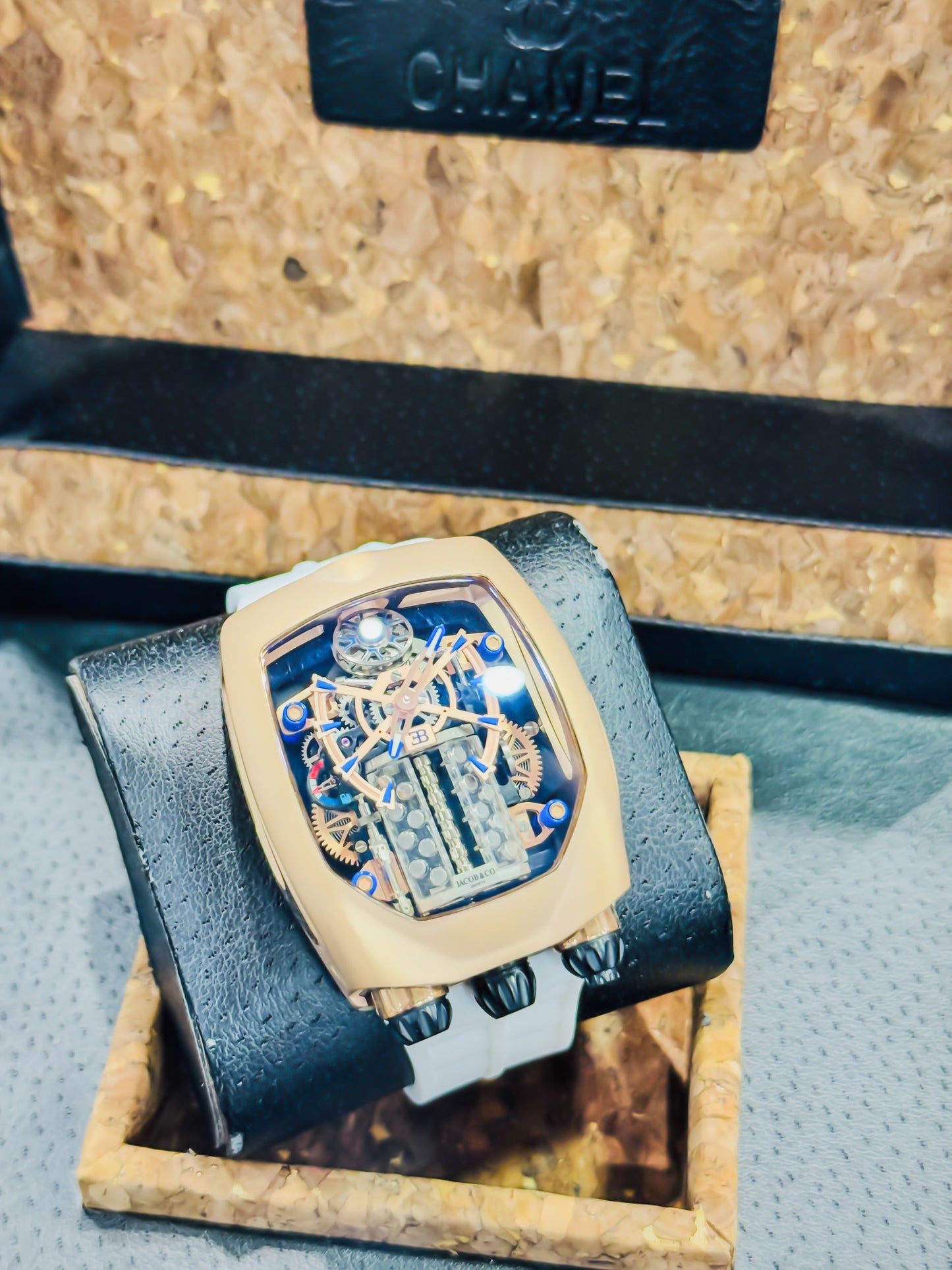 J&Co Bugatti Chiron Skeleton - White Master Edition