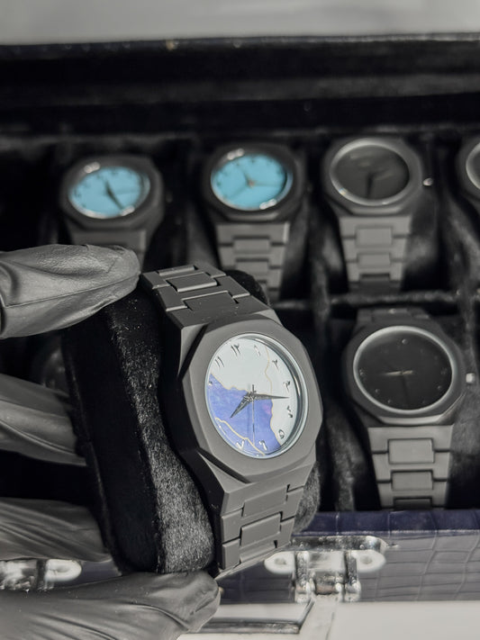 Arabic Aura Watch Blue & White Dial