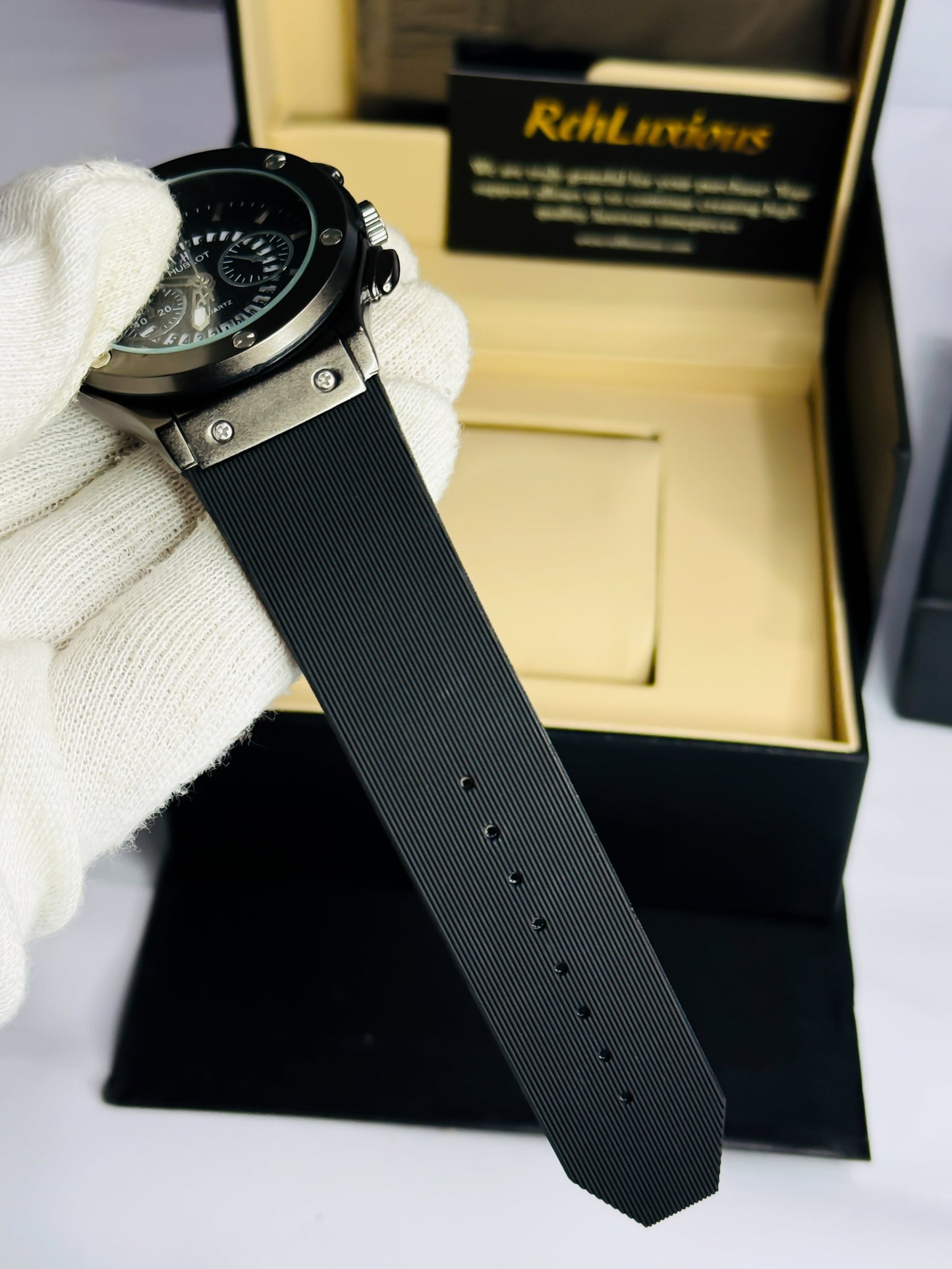 HB Geneve Black - Premium Strap Edition