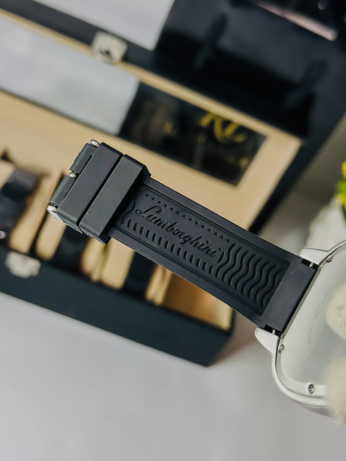Lambo Black & Silver - Premium Strap Edition
