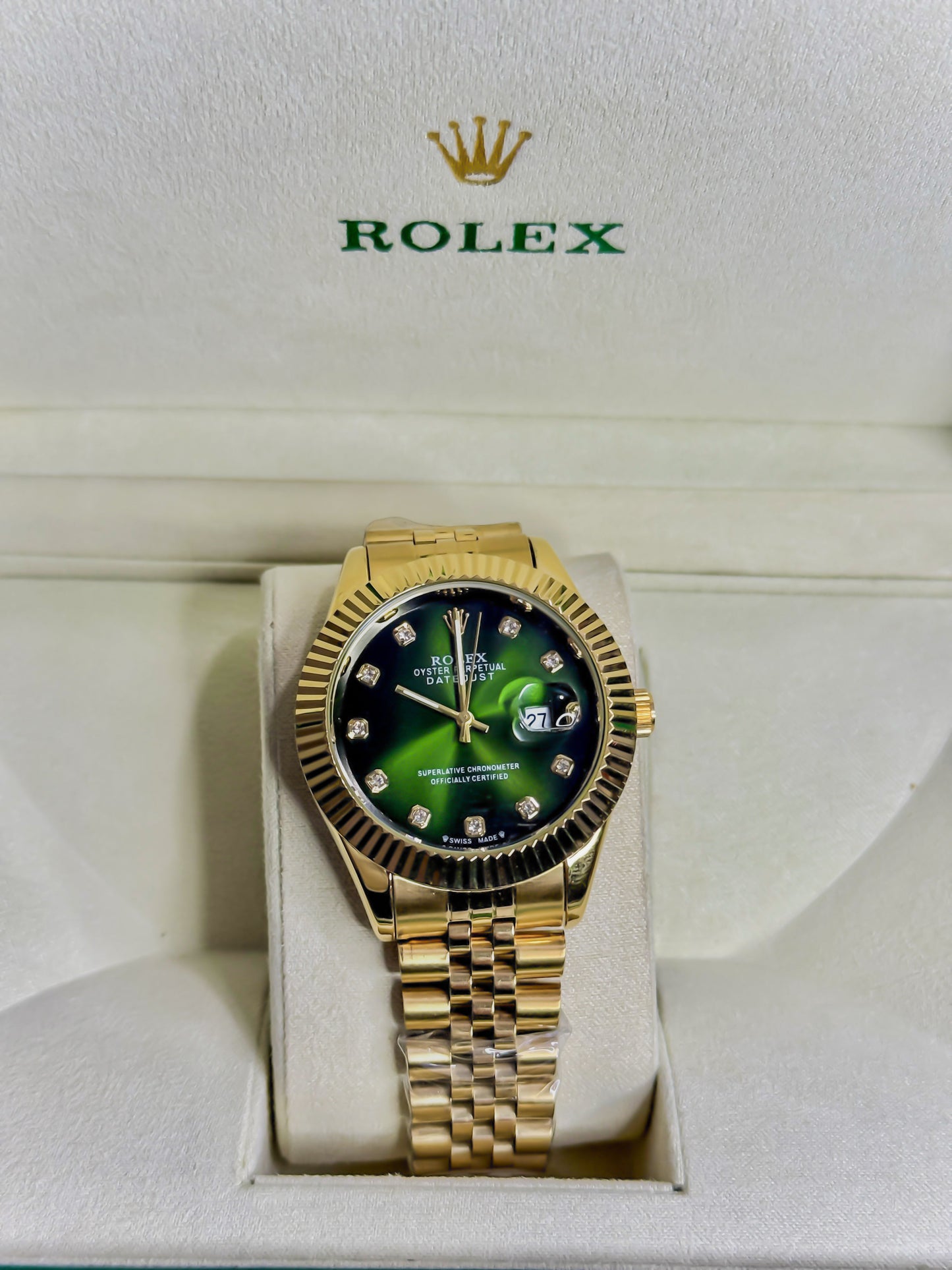 Royale Date Just Golden - Green Dial Edition