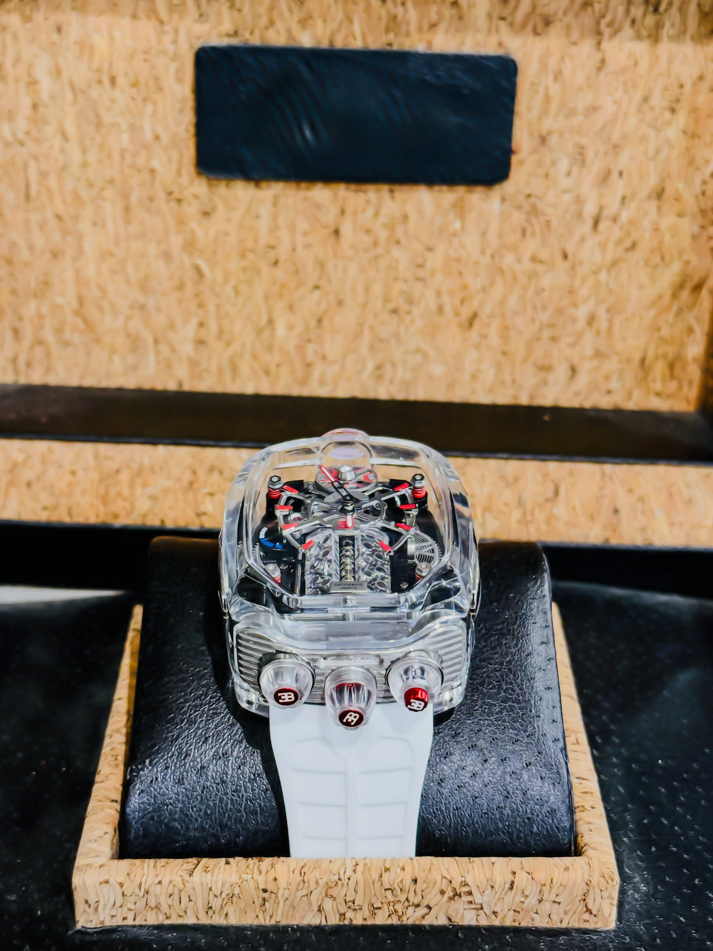 J&Co Bugatti Chiron Sapphire Edition – Transparent Red & White