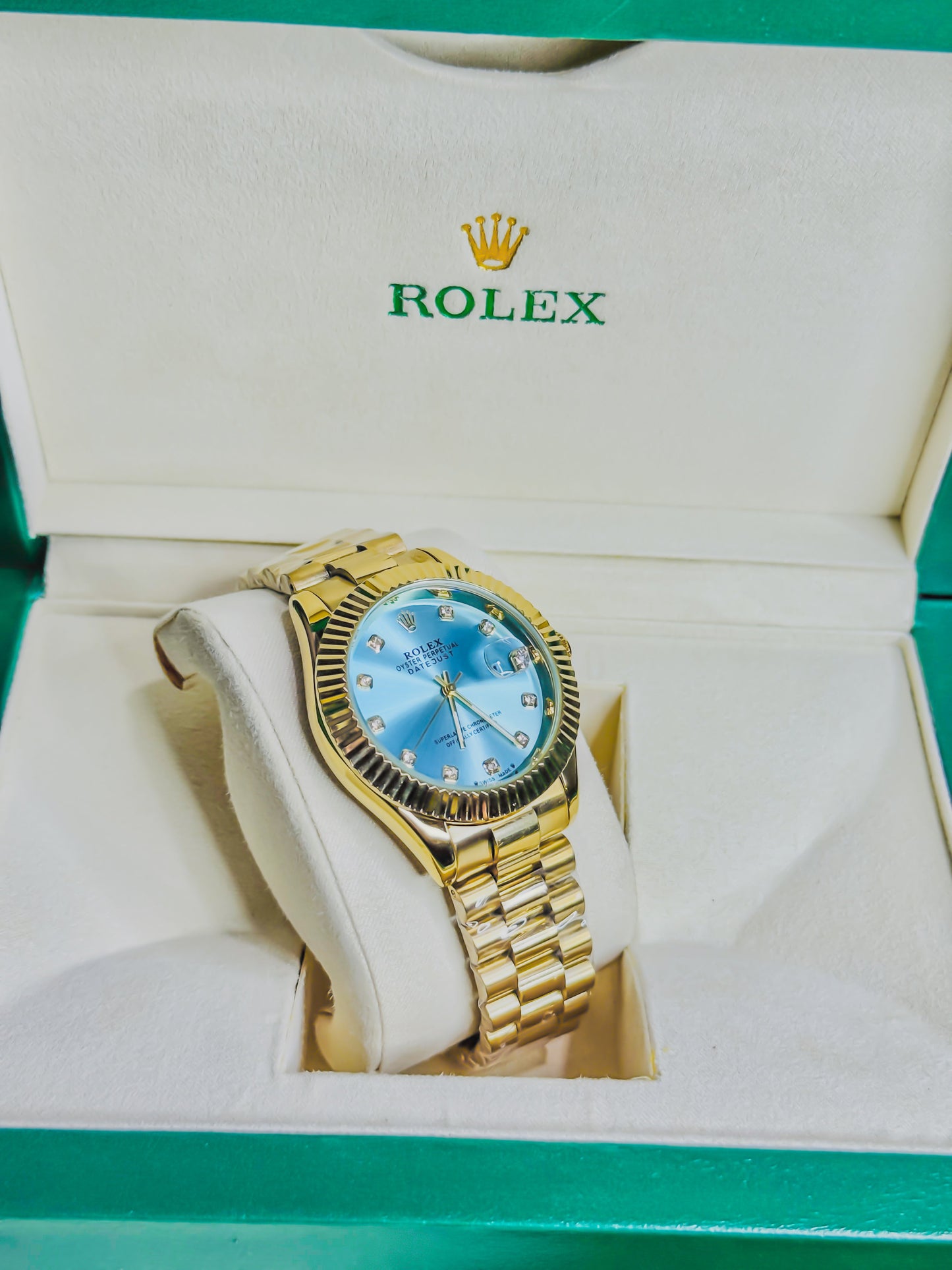 Royale Date Just - Golden Tiffany Dial