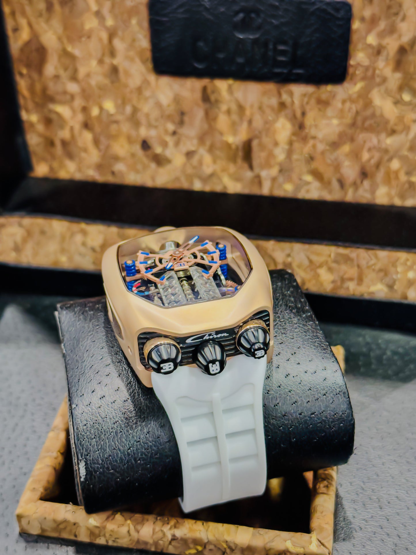 J&Co Bugatti Chiron Skeleton - White Master Edition