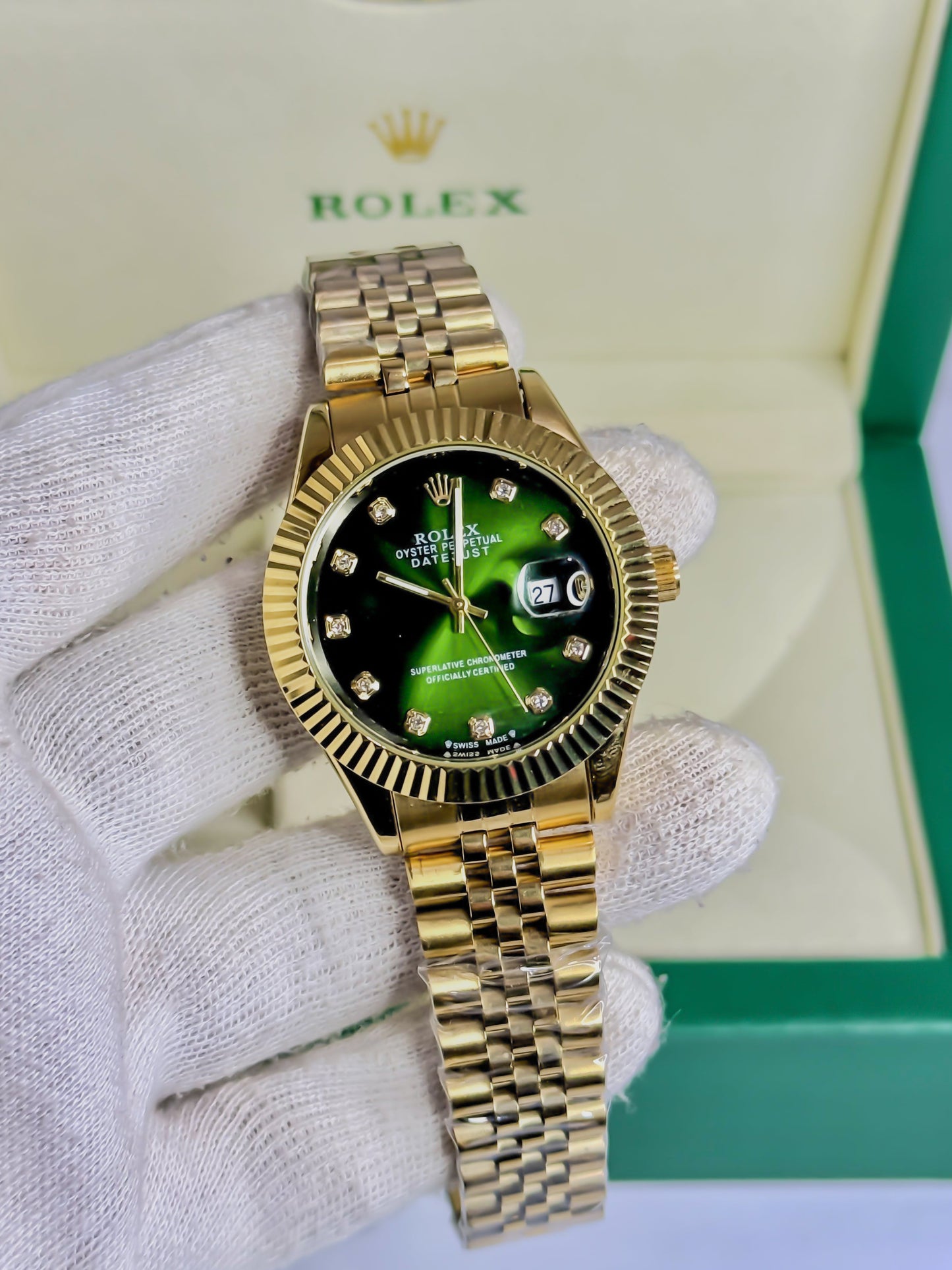 Royale Date Just Golden - Green Dial Edition