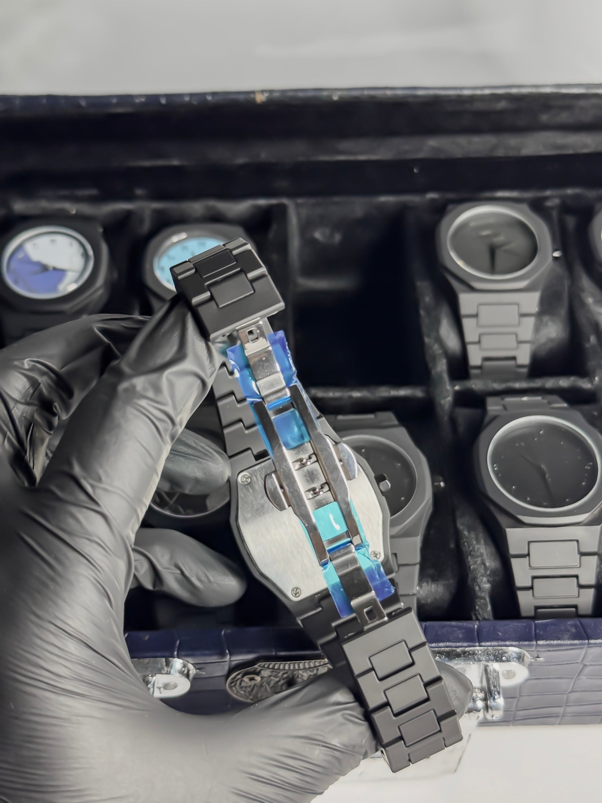 Arabic Aura Watch Blue & White Dial