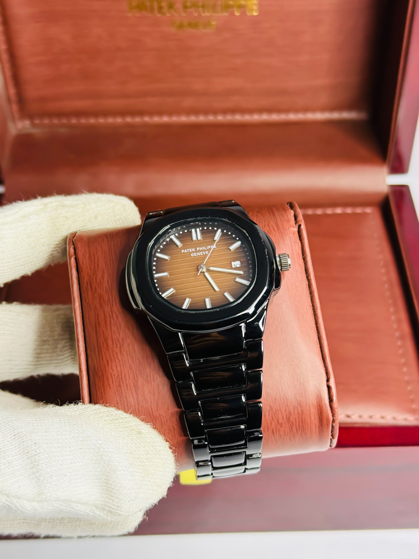 PP Geneve Black - Brown Dial