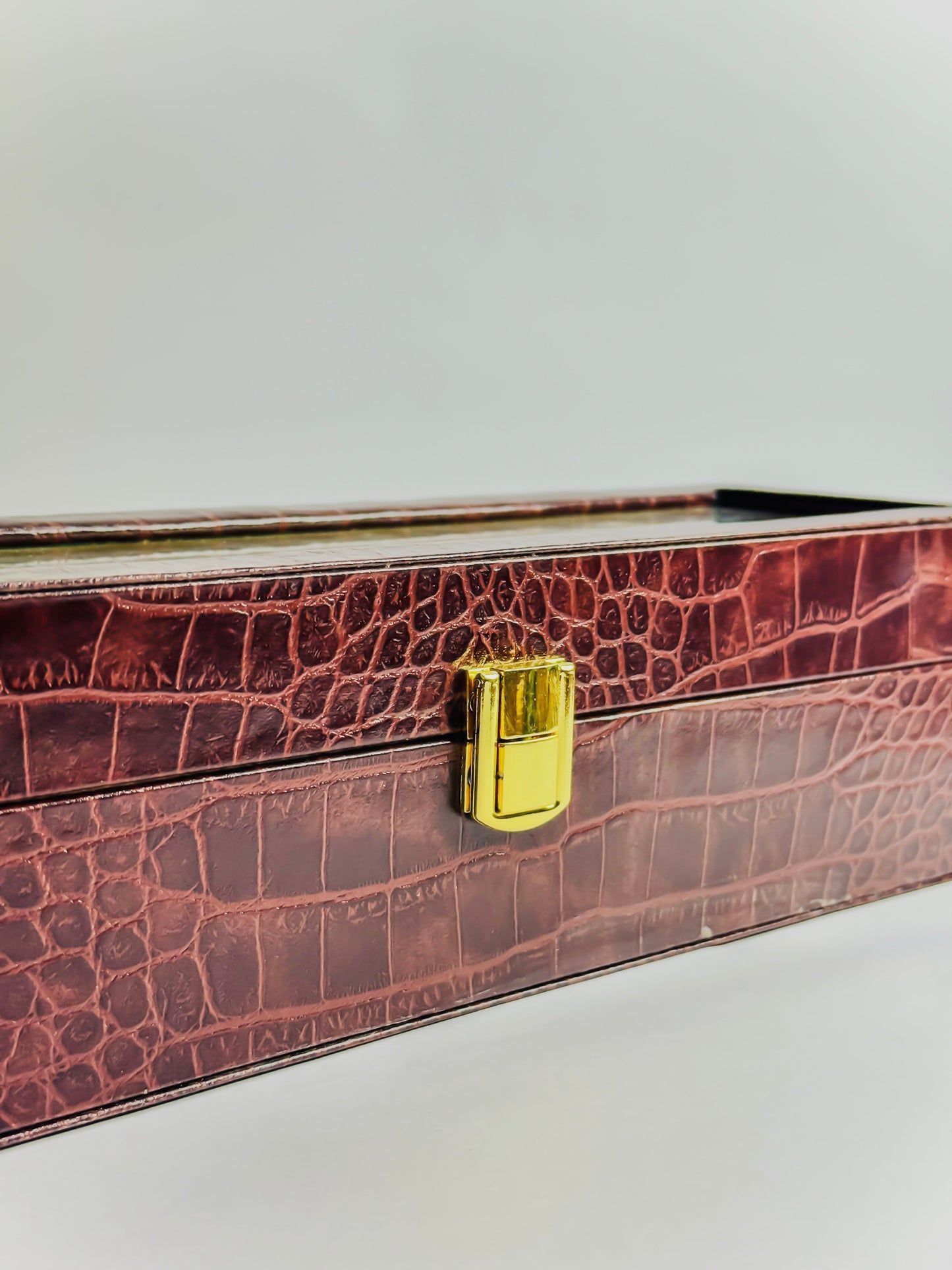 Premium 6-Slot Leather Watch Storage Box