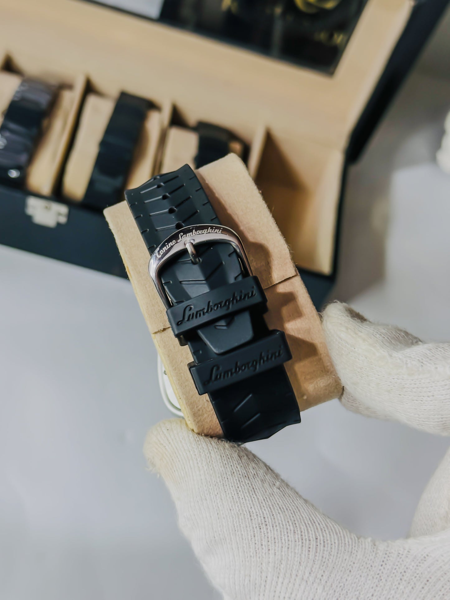 Lambo Black & Silver - Premium Strap Edition